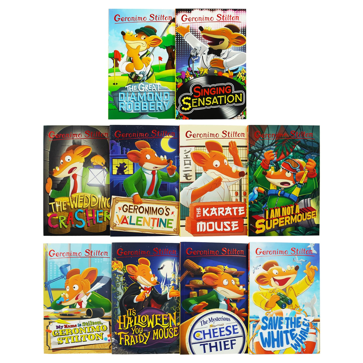 Geronimo Stilton The 10 Book Collection (Series 5) Box Set - Ages 5-7 - Paperback