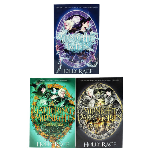 City of Nightmares Series 3 Books Collection Set by Holly Race (Midnights Twins, A Gathering Midnight &amp; A Midnight Dark &amp; Golden)