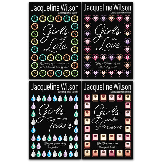 Jacqueline Wilson Girls Series 4 Books Collection Set (Girls in Love, Girls in Tears, Girls Under Pressure, Girls Out Late) - Love, Friendship & Growing-Up Stories