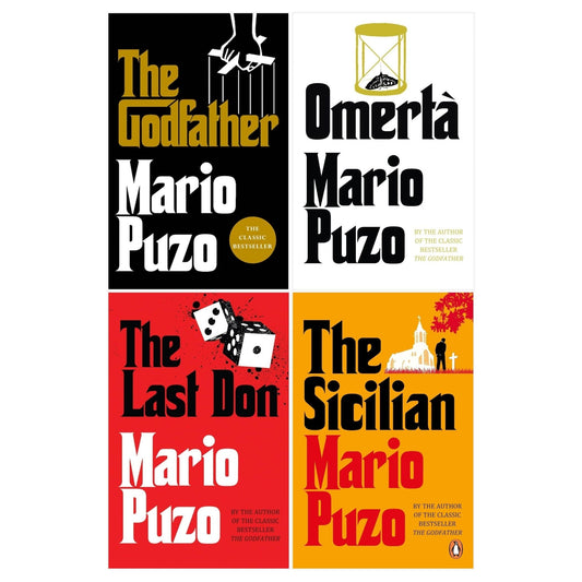 Mario Puzo The Godfather Collection 4 Books Set | The Last Don, The Sicilian, The Godfather, Omerta – Mafia Crime Fiction Classics