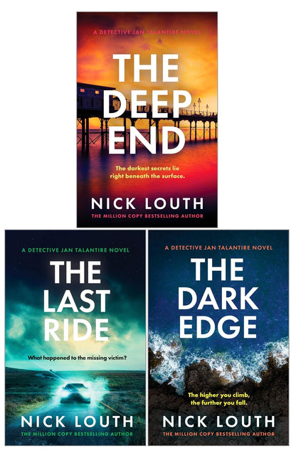Detective Jan Talantire Series 3 Books Collection Set by Nick Louth (The Last Ride, The Dark Edge, The Deep End) | British Crime Thrillers