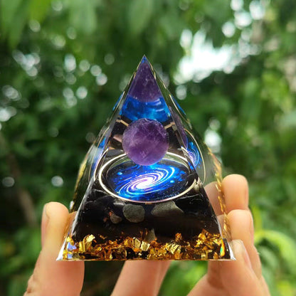 🔮Enigmatic Natural Crystal Pyramid Ornament