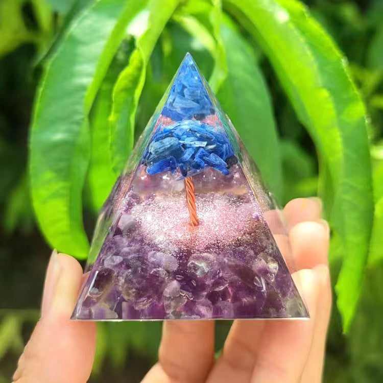 🔮Enigmatic Natural Crystal Pyramid Ornament