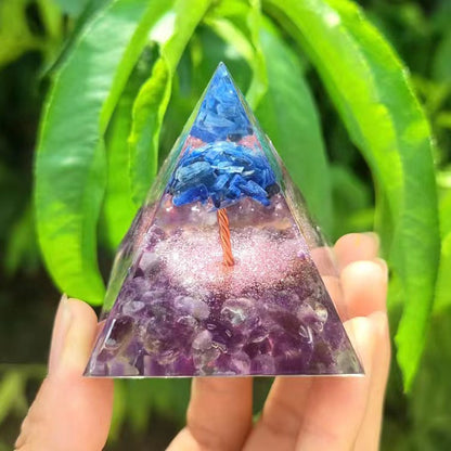 🔮Enigmatic Natural Crystal Pyramid Ornament