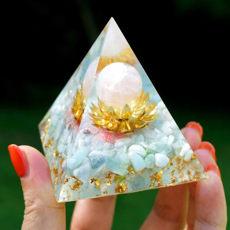 🔮Enigmatic Natural Crystal Pyramid Ornament