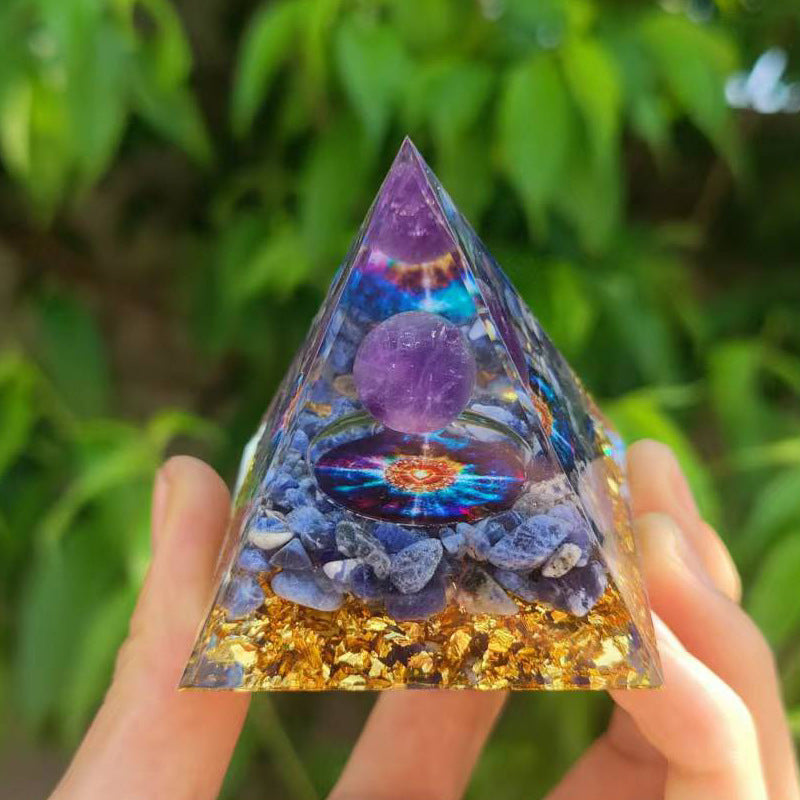 🔮Enigmatic Natural Crystal Pyramid Ornament