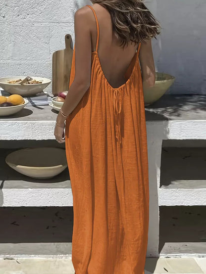🔥Buy 3 Save 15% 💥Women's Solid Color Cami Lounge Dress