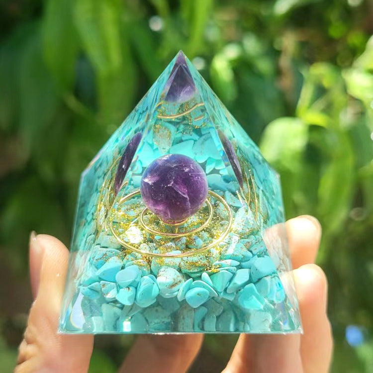 🔮Enigmatic Natural Crystal Pyramid Ornament