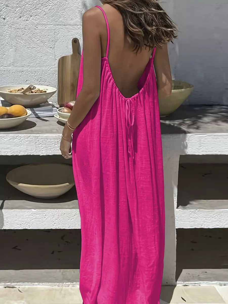 🔥Buy 3 Save 15% 💥Women's Solid Color Cami Lounge Dress