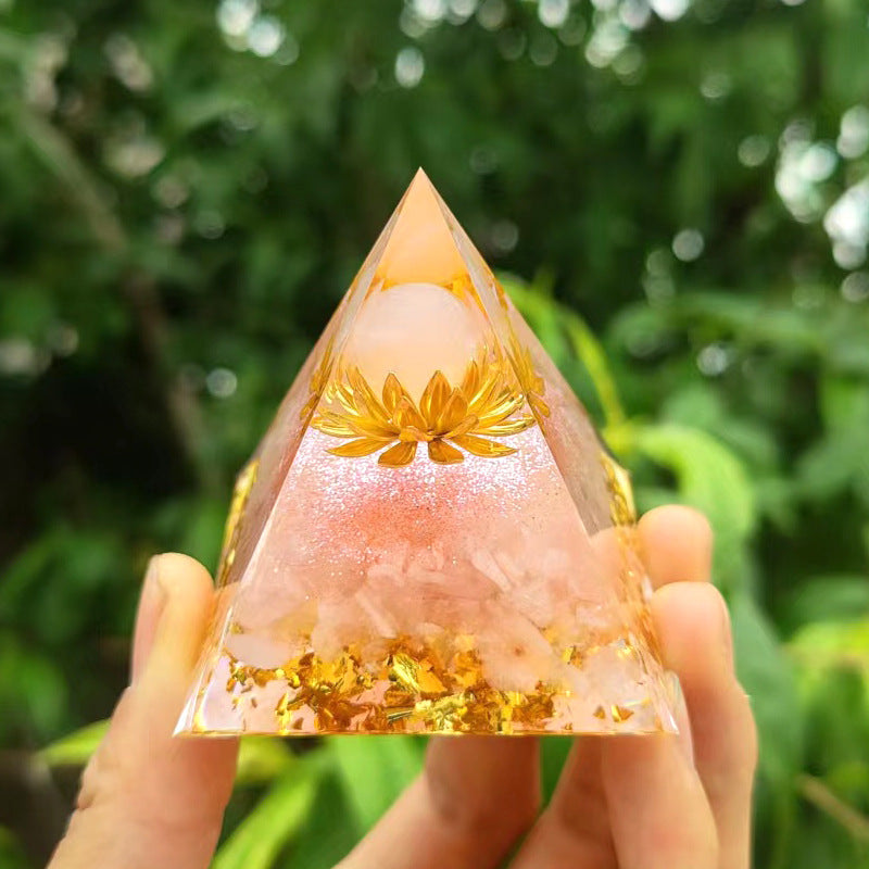 🔮Enigmatic Natural Crystal Pyramid Ornament