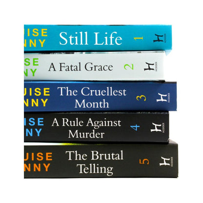 The Chief Inspector Gamache Series Books 1 - 5 Collection Box Set by Louise Penny (Still Life, Fatal Grace, Cruellest Month, Rule Against Murder and Brutal Telling)