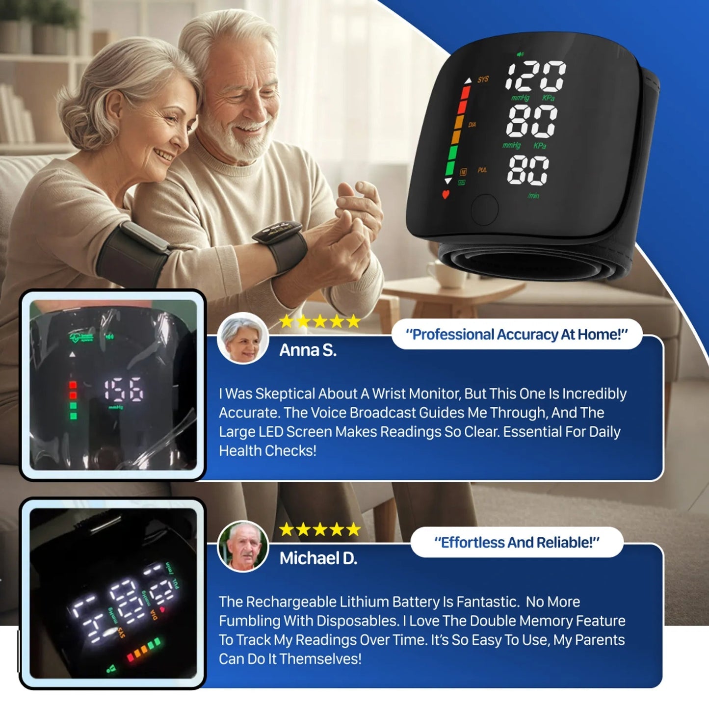 🔥 Limited Time 50% OFF ⚡Wrist Blood Pressure Monitor