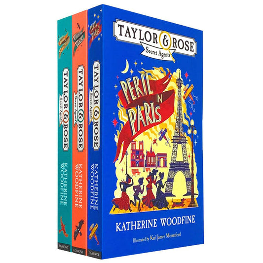 Taylor & Rose Secret Agents Series – 3 Books Collection Set by Katherine Woodfine | Children’s Mystery & Adventure Fiction