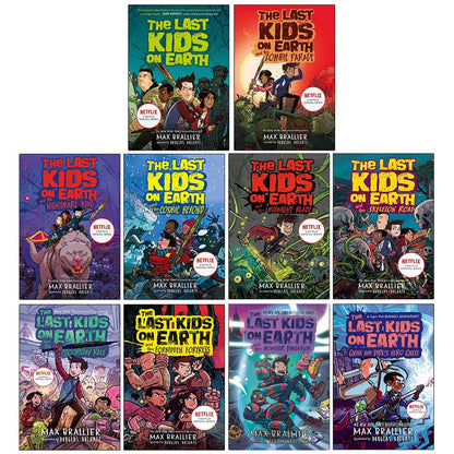 The Last Kids on Earth Series 10 Books Collection Set By Max Brallier (Last Kids On Earth, Zombie Parade, Nightmare King, Cosmic Beyond, Midnight Blade, Skeleton Road & More)