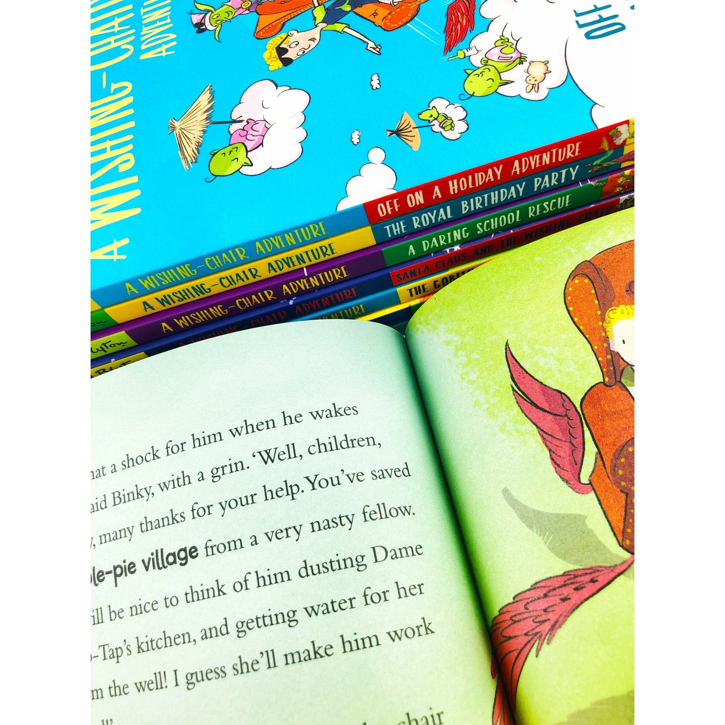 Enid Blyton The Wishing-Chair Short Story Collection 8 Books Box Set (Off on a Holiday Adventure, The Royal Birthday Party, A Daring School Rescue, The Witch's Lost Cat, Home for Half-Term and MORE!)