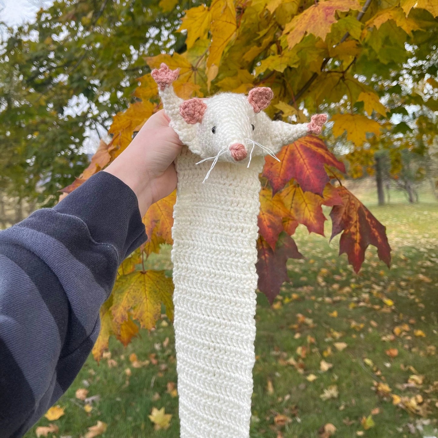 🐭Handmade Crochet Rat Scarf