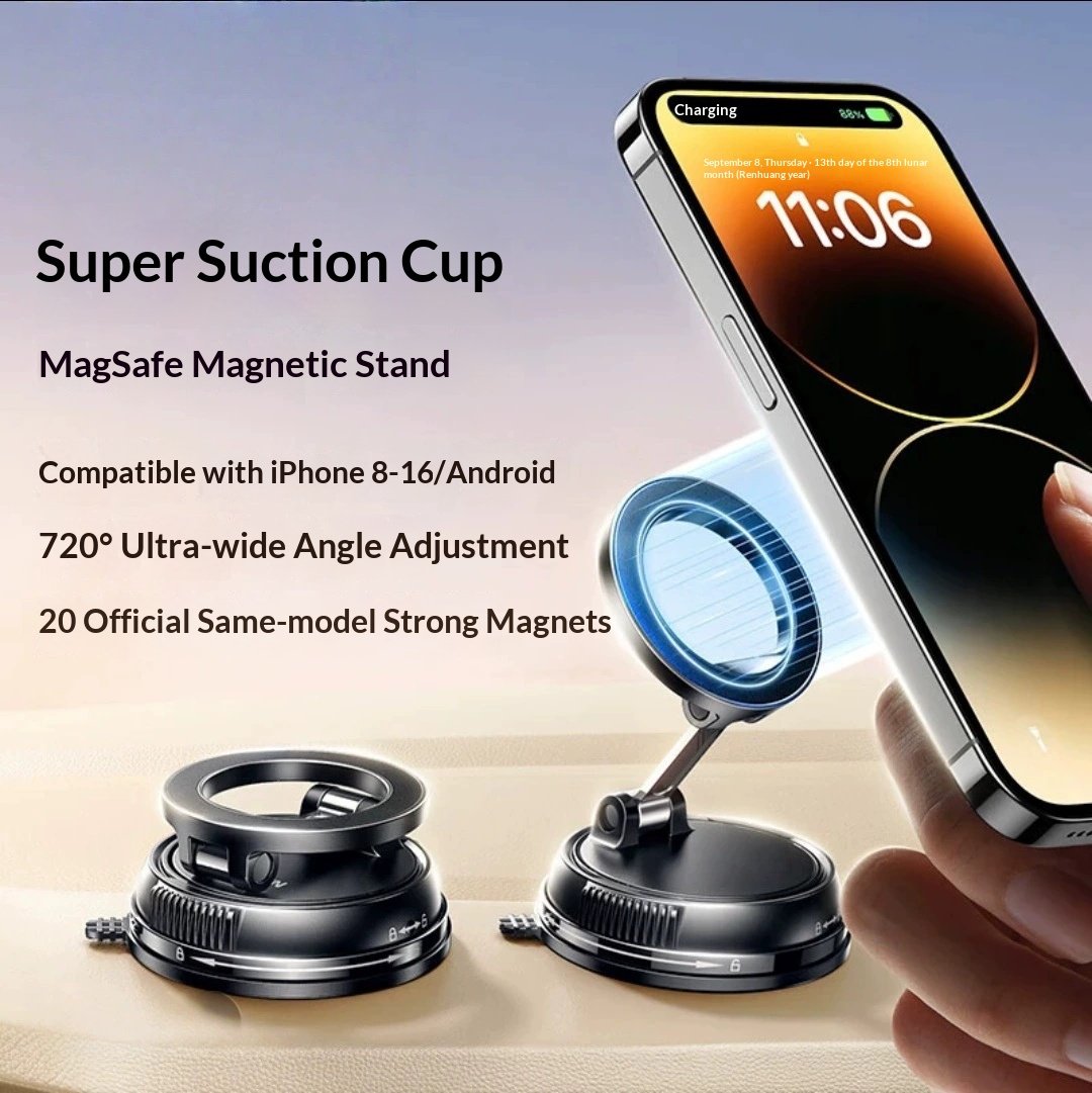🏆 50K+ SOLD! – Almost Gone💥Vacuum magnetic car phone holder