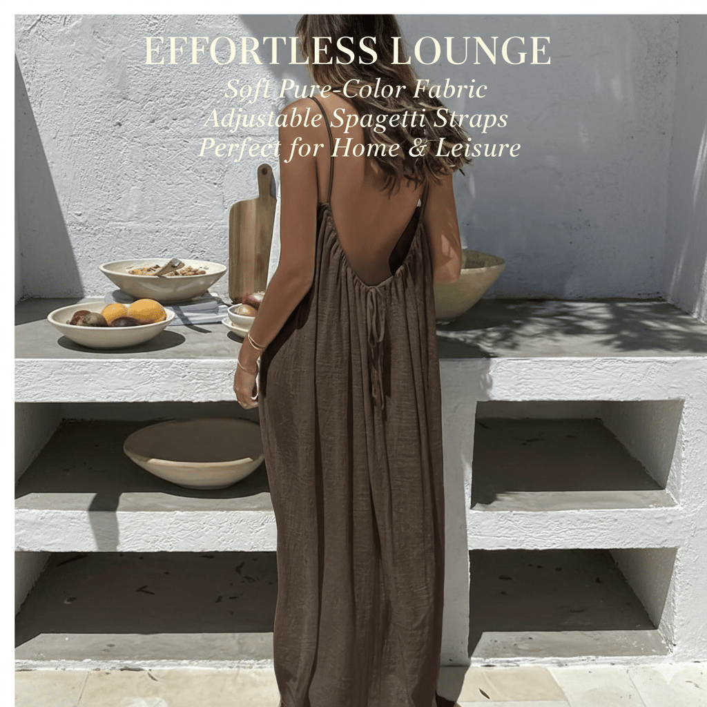 🔥Buy 3 Save 15% 💥Women's Solid Color Cami Lounge Dress