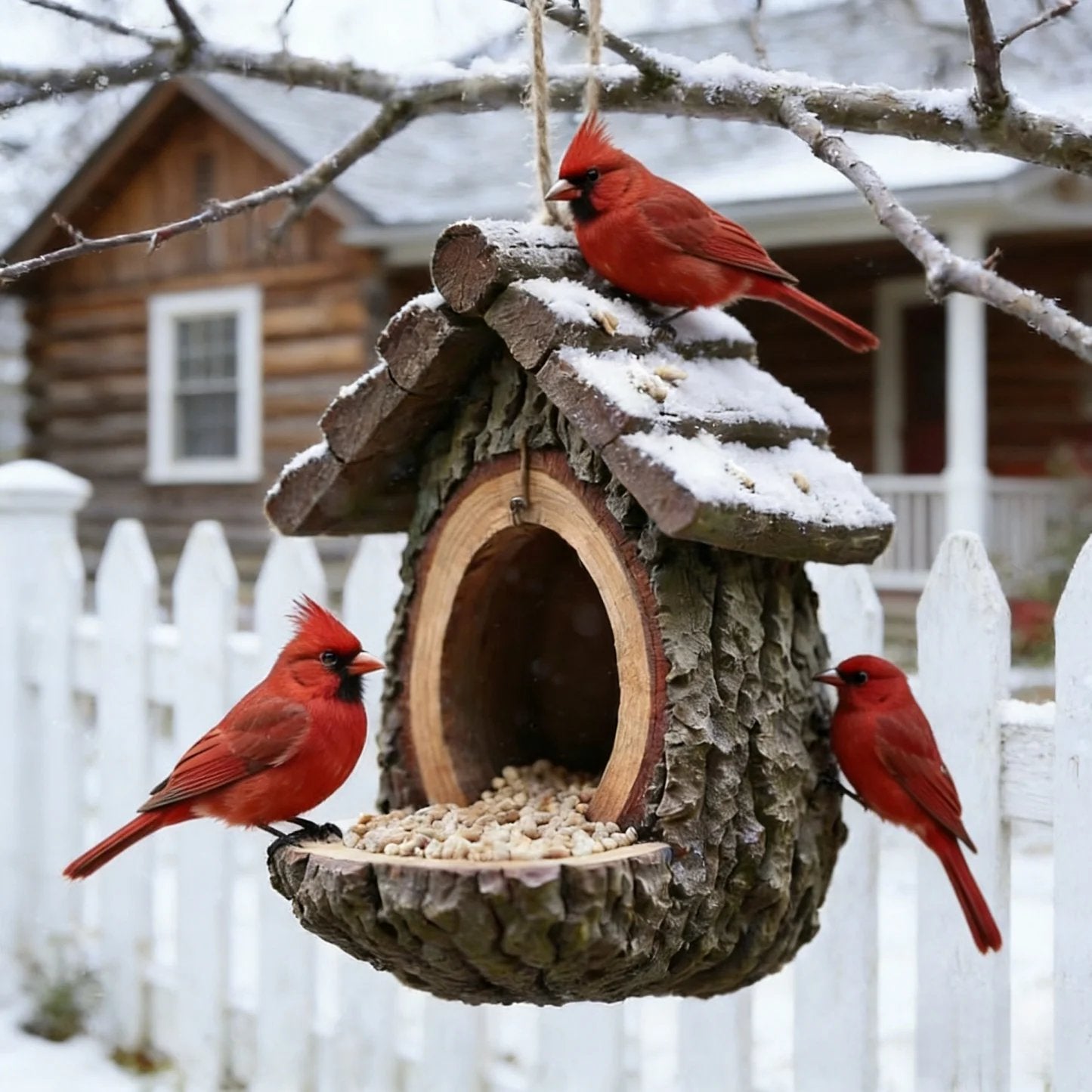 Vintage Treehouse Shape Bird Feeder: A Charming Oasis for Your Feathered Friends