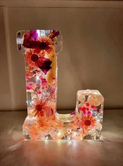 🌸Handmade Floral Resin Home Decor/ Night Light