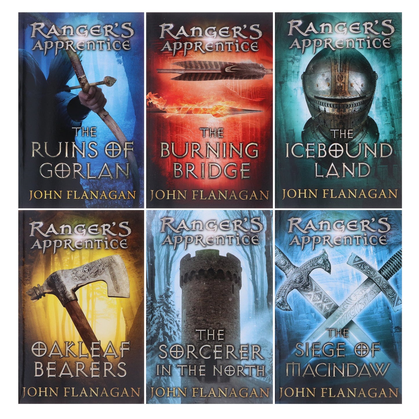 Rangers Apprentice 6 Books Collection Set Series 1 - Ruins Of Gorlan Burning Bridge Icebound Land ..