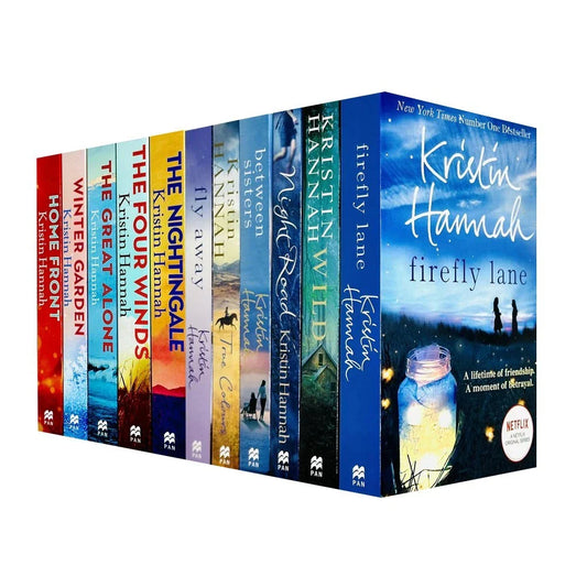 Kristin Hannah 11 Books Collection Set (Firefly Lane, Fly Away, Night Road, Between Sisters, True Colors, Wild, The Nightingale, The Four Winds, The Great Alone, Winter Garden, Home Front)